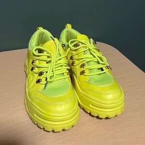 Cape Robbin Chunk Fever Neon Yellow/green sneakers